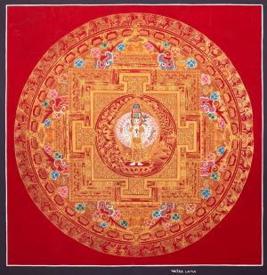 Lokeshvara mandala | | Buddhist Deity | Tibetan Thangka Painting | Good Luck and Positive Energy